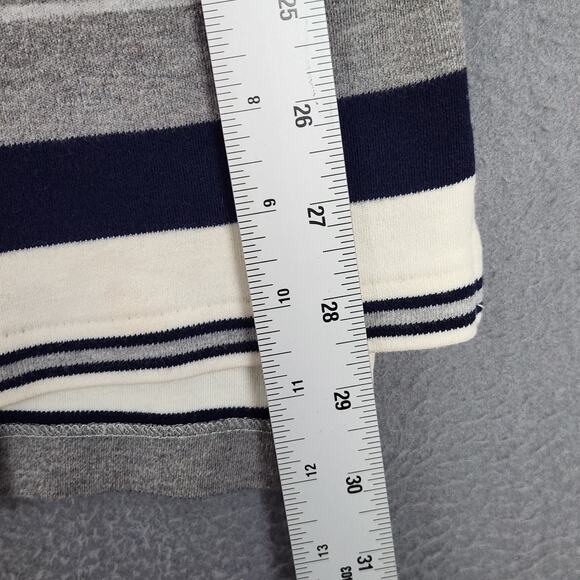 VINTAGE POLO GOLF RALPH LAUREN Shirt Mens XL Gray Striped Crest Logo Preppy - Picture 4 of 14